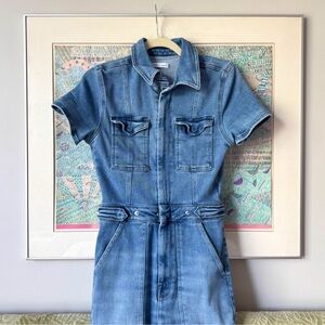 Good American Light Blue Denim Jumpsuit
